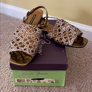 Sesto Meucci multi-color metallic sandals!
